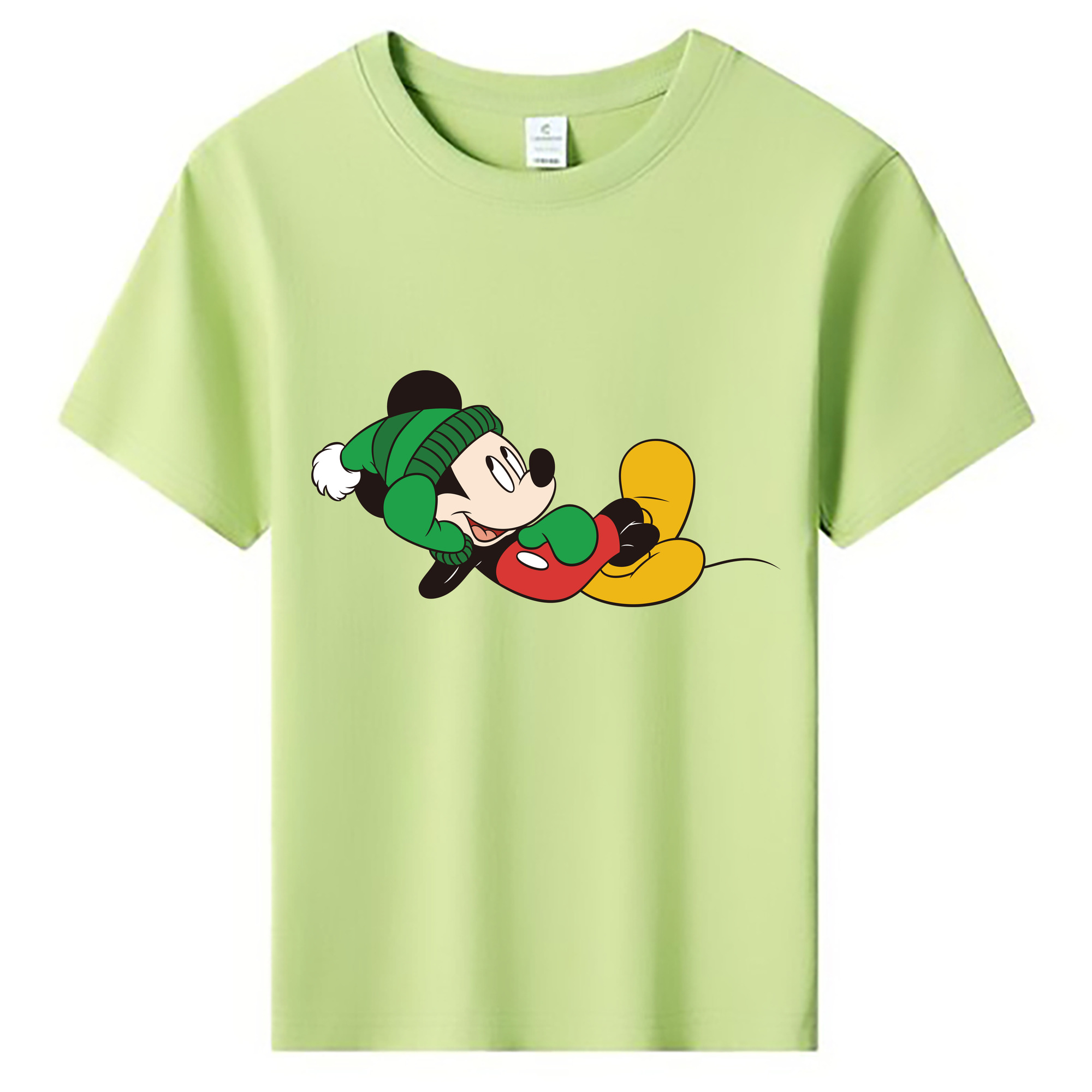 ミッキーマウス Mickey Mouse 綿100％キッズTシャツ（フロントプリント）